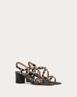 ROCKSTUD CALFSKIN SANDAL WITH STRAPS 60MM